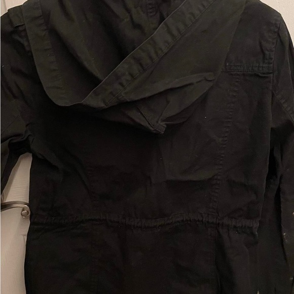 Chocolate drawstring waist hooded jacket - Picture 4 of 5